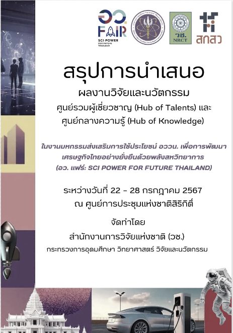 สรุปการนำเสนอผลงานวิจัย 2567